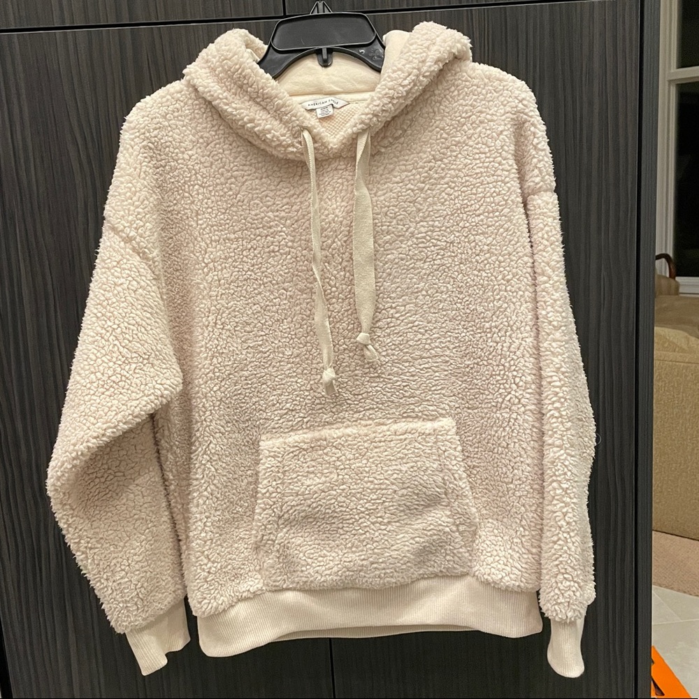 Cream Sherpa Hoodie
